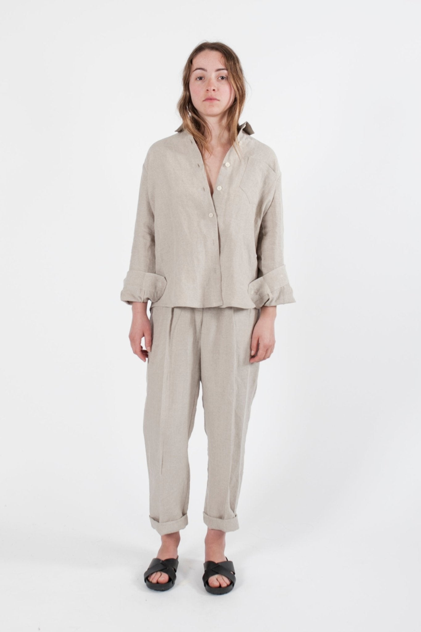 Hemp Linen Pleat Pant - GOOD STUDIOS