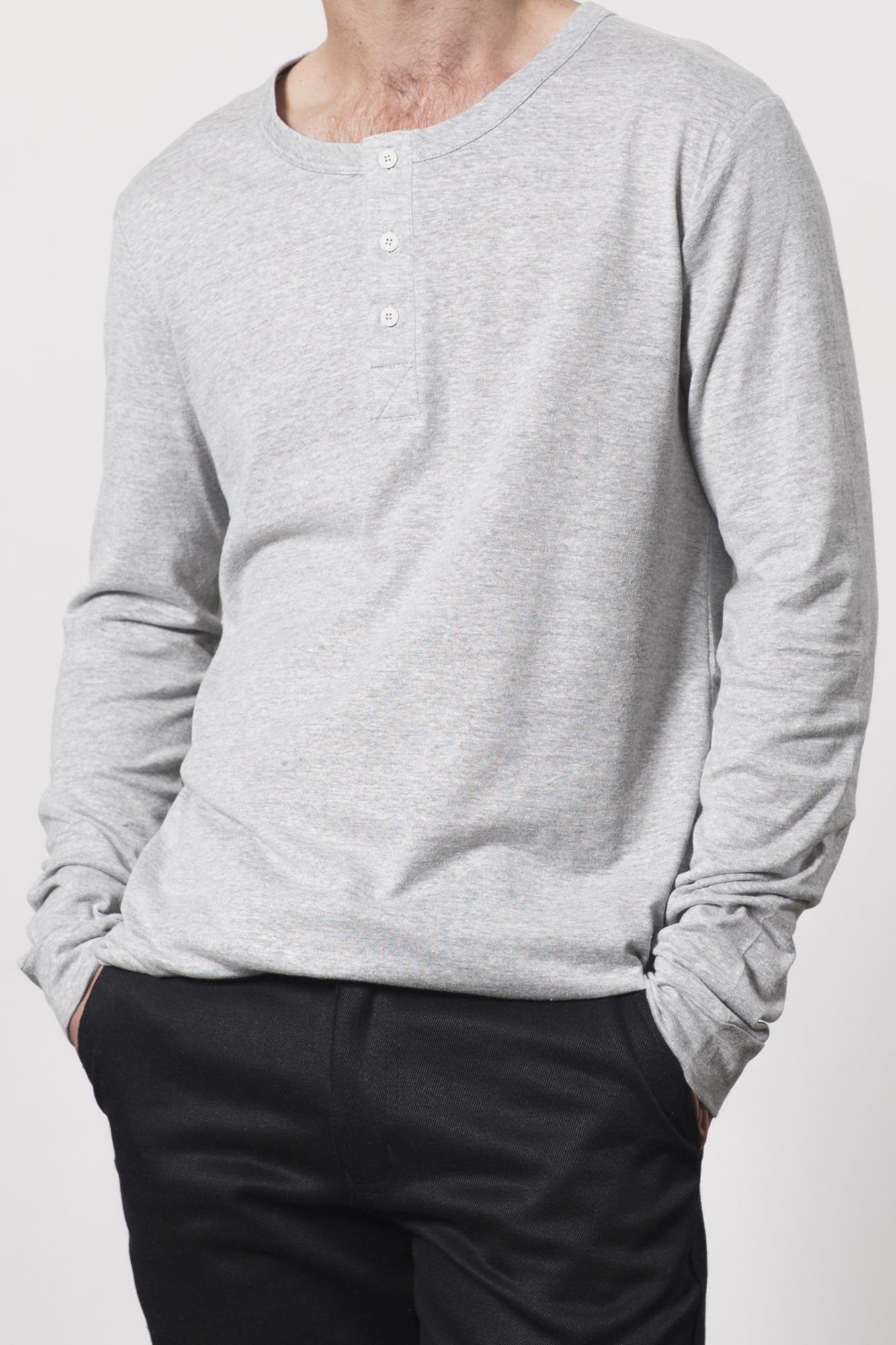 Mens Hemp Jersey Henley Top - GOOD STUDIOS