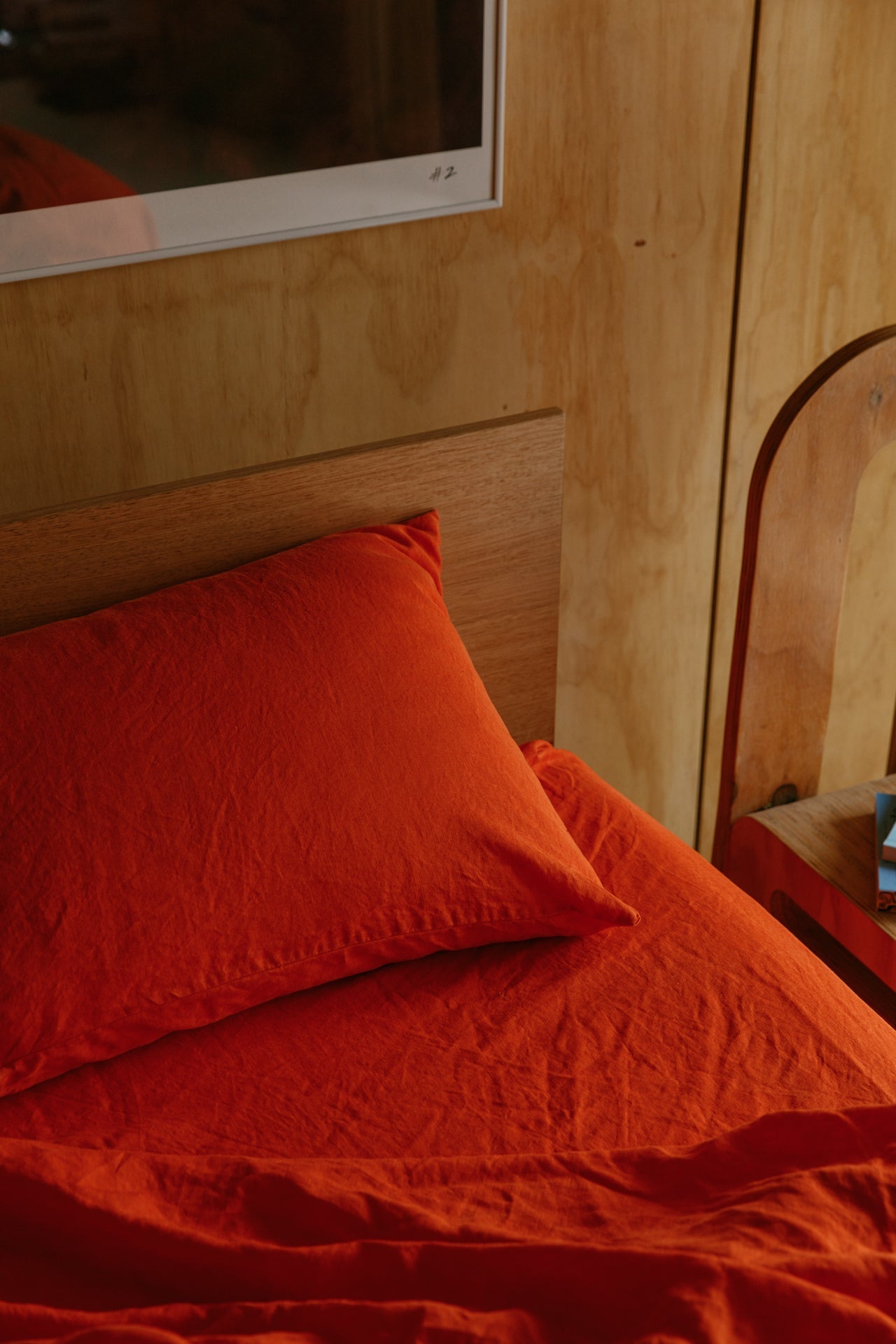 Bell Pepper Hemp Linen Fitted Sheet
