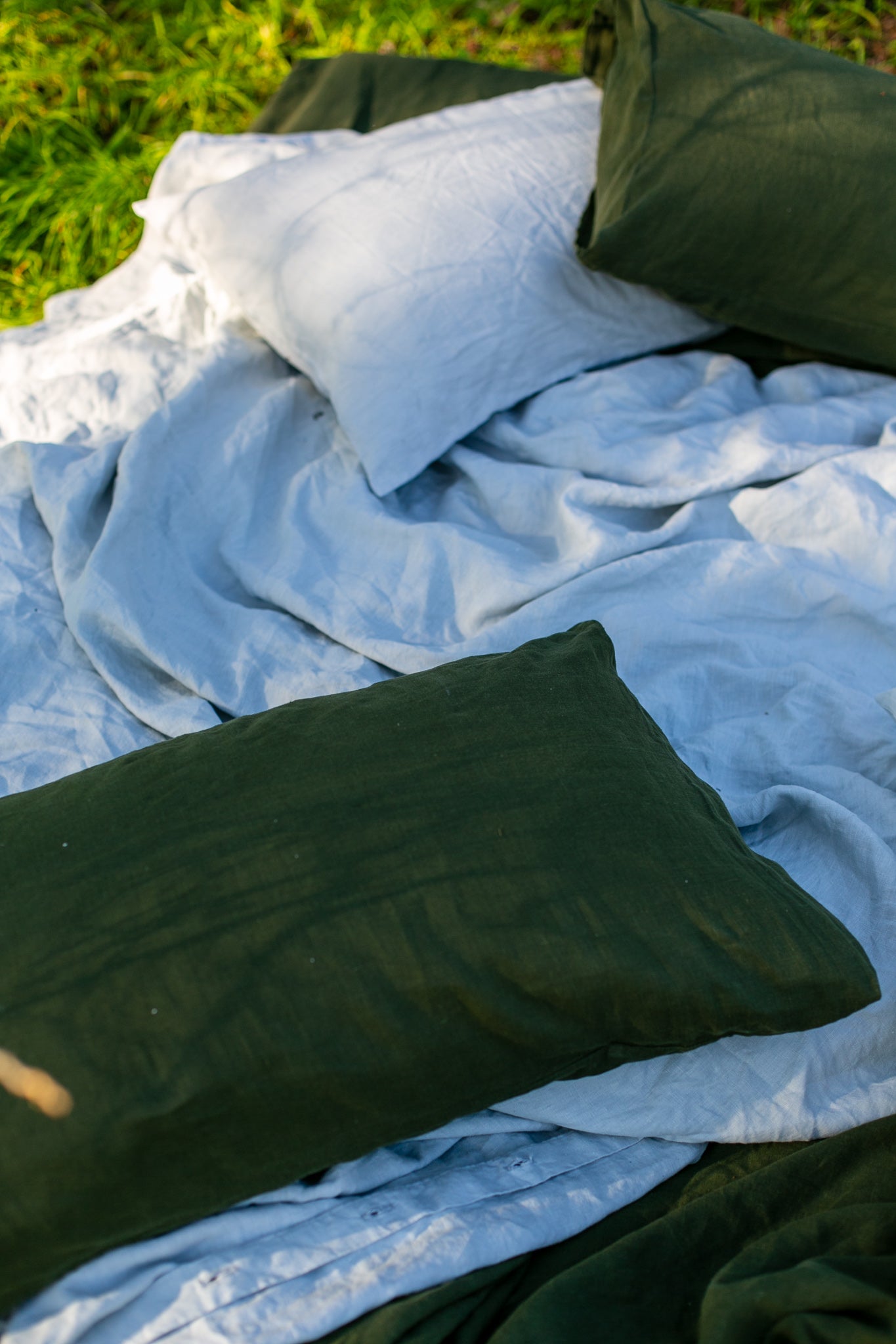 Forest Hemp Linen Pillowcase Set