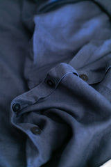 Navy Hemp Linen Top Sheet