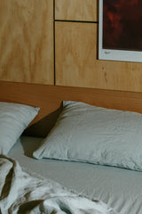 Powder Blue Hemp Linen Bedding Set