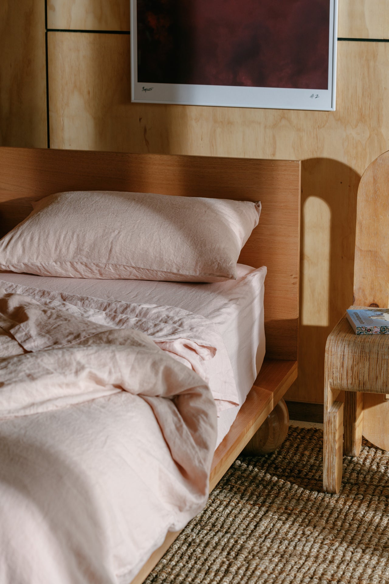 Rose Hemp Linen Pillowcase Set
