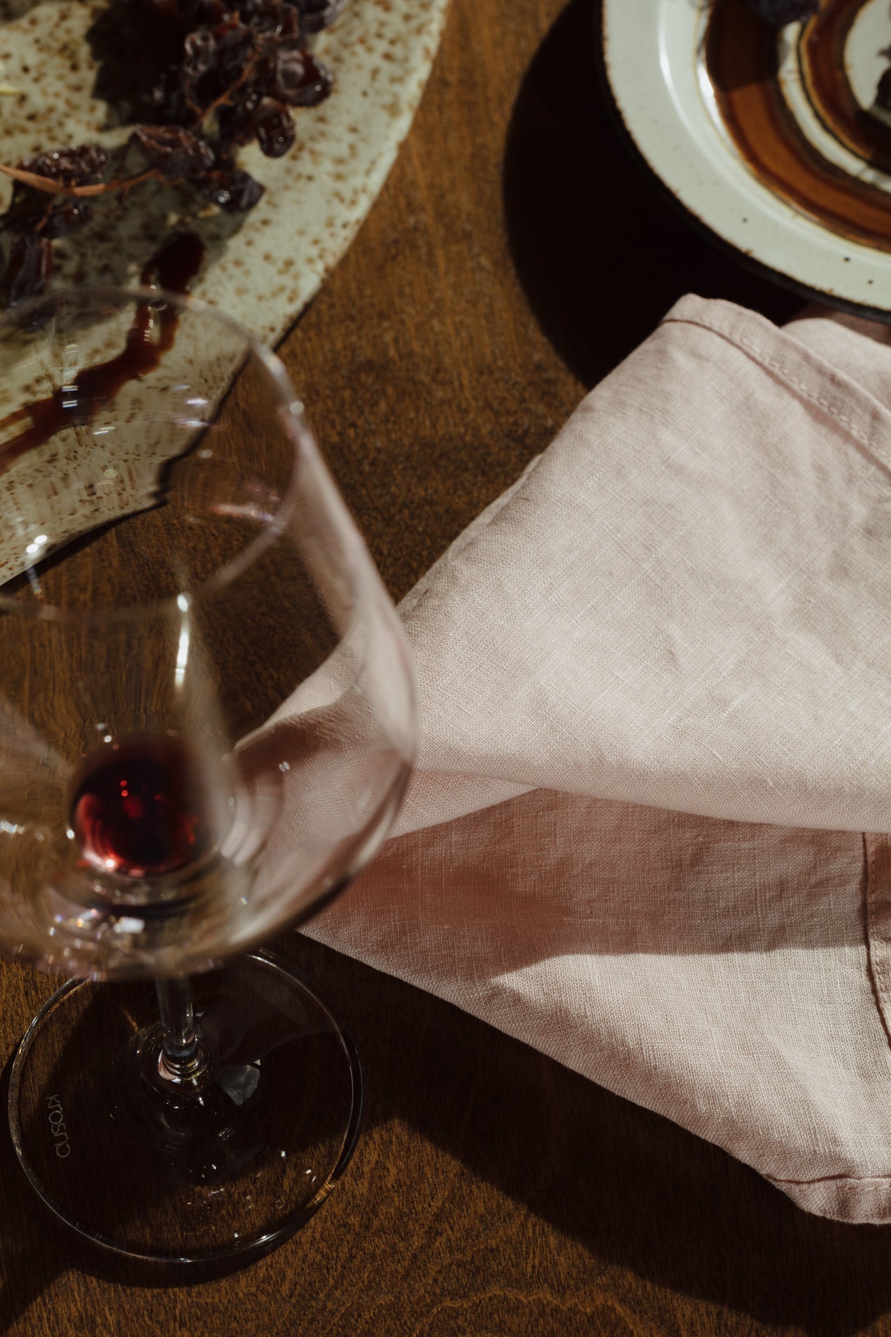 Rose Hemp Linen Zero Waste Napkins - Set of 4