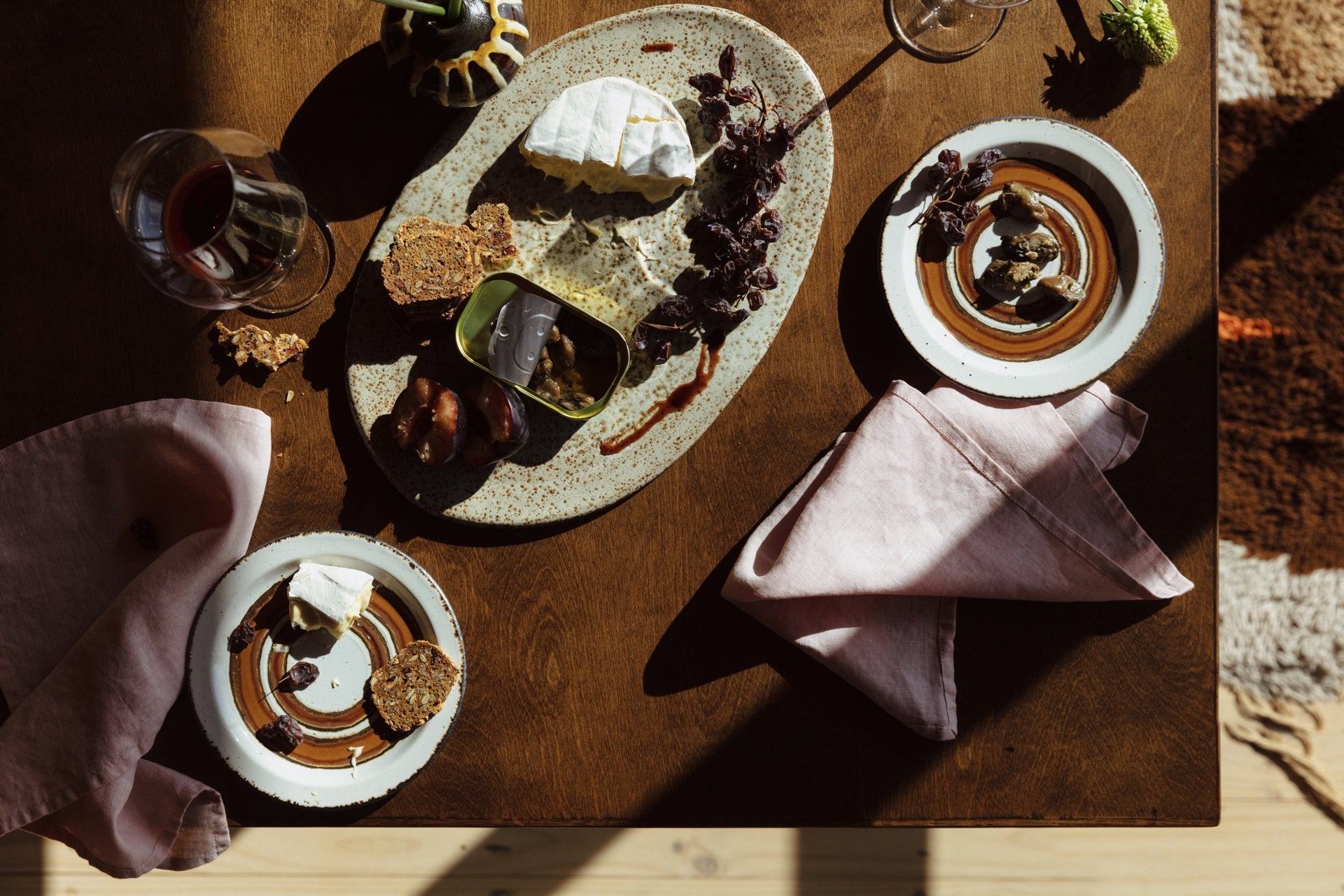 Rose Hemp Linen Zero Waste Napkins - Set of 4