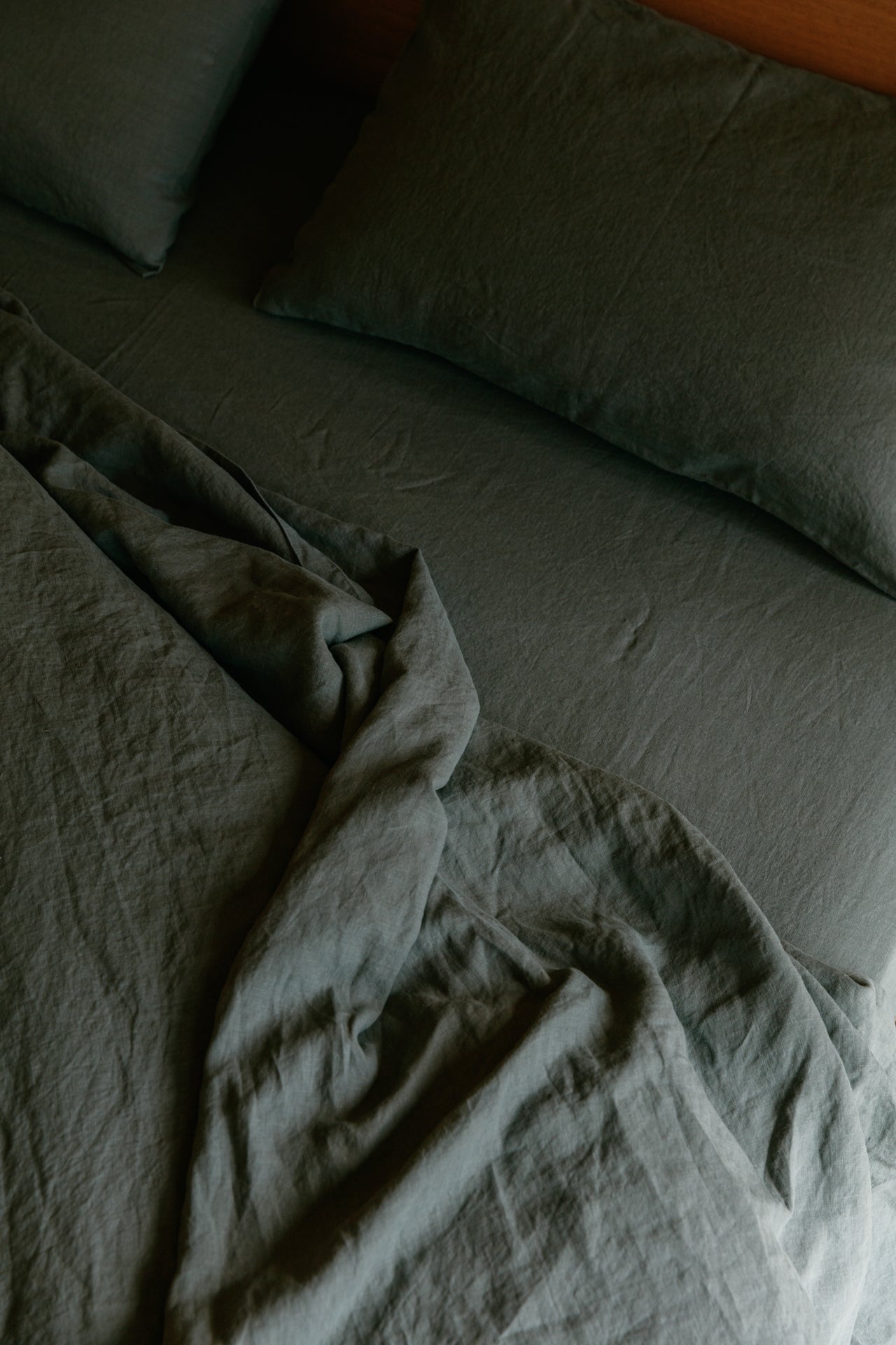 Storm Hemp Linen Fitted Sheet