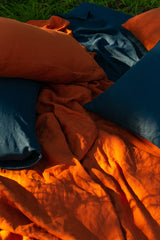 Terracotta Hemp Linen Fitted Sheet - GOOD STUDIOS