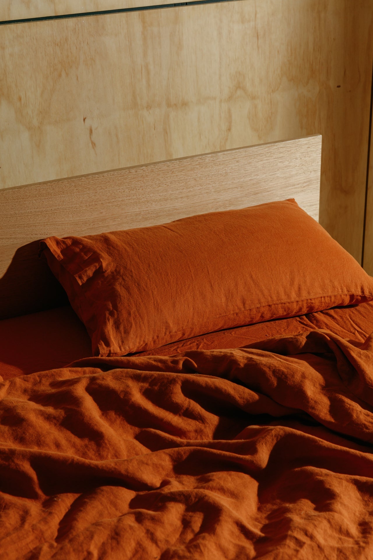 Terracotta Hemp Linen Pillowcase Set