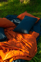 Terracotta Hemp Linen Quilt Cover