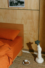 Terracotta Hemp Linen Top Sheet