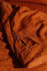 Terracotta Hemp Linen Top Sheet