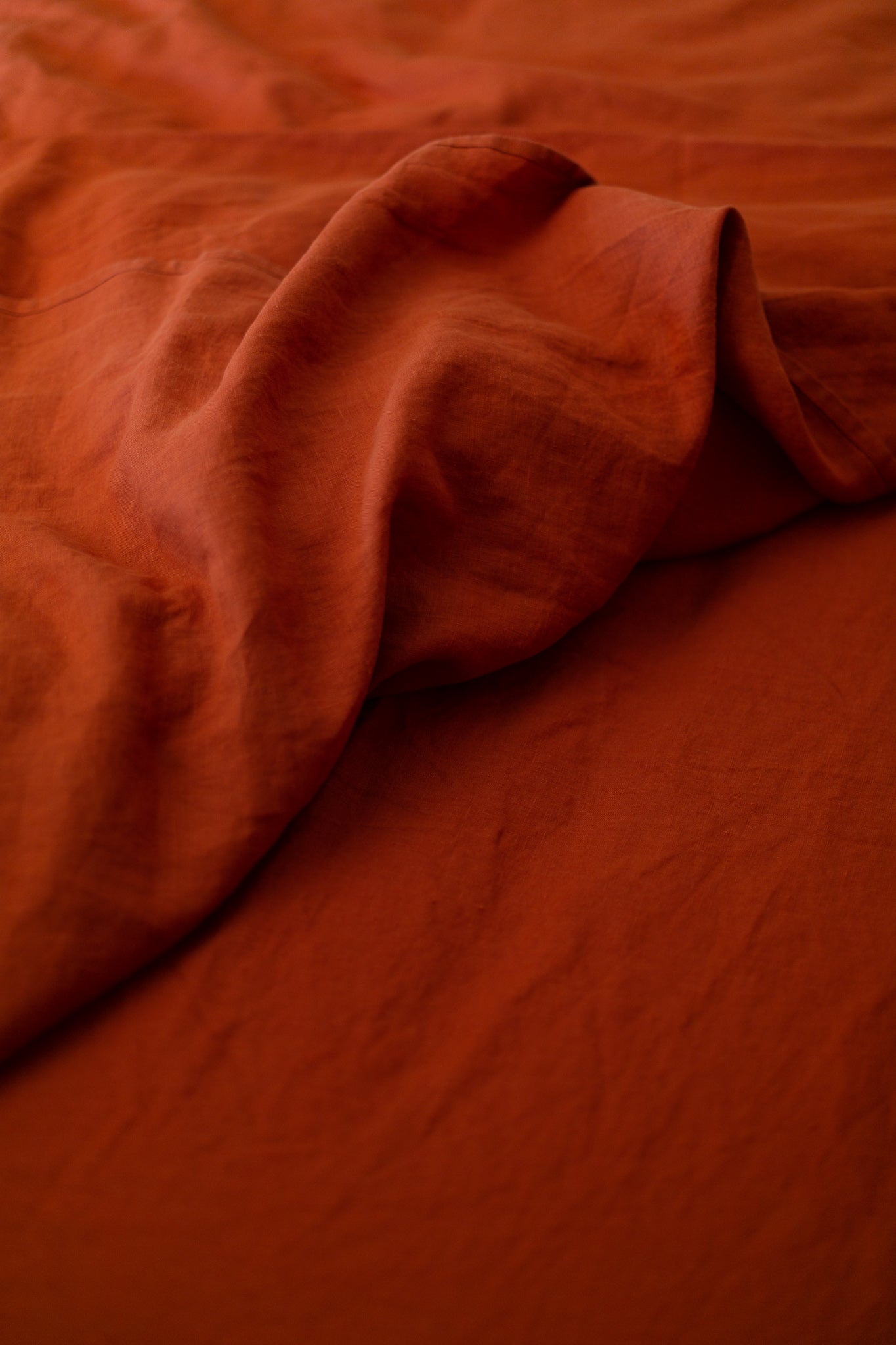 Terracotta Hemp Linen Top Sheet